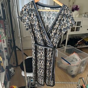 Patterned Wrap Dress